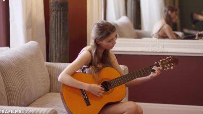 chick Who Loves Guitar - Milla Azul - hotmovs.com