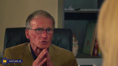 British 75 Year Old Employer Fucking Hot Blonde Babe Luna Melba At The Office - MatureNl - hotmovs.com - Britain