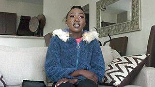 Steven Hard - Petite African model taken advantage by white hung producer at casting - ah-me.com