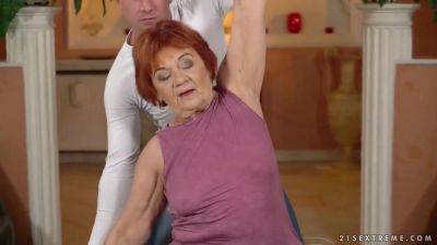Red Haired Granny, Marsha Is Having Wild Sex With Rob, And Enjoying It - hotmovs.com
