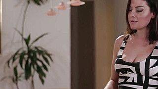 Small knockers trans Mandy Mitchell rims and fucks a busty milf - ah-me.com