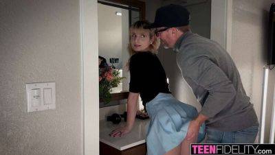 Ryan Madison - Skinny Teen Blonde Evie Christian Gets Hardcore Blowjob - veryfreeporn.com