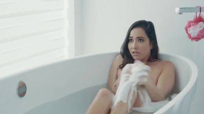 Brunette In Tub Gives Himself To Caress And Fuck In Different Poses With Lucas Frost And Karlee Grey - hotmovs.com