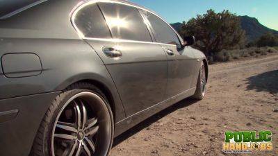 Stranded Ashton Haze Jerks Off Stranger - PublicHandjobs - hotmovs.com