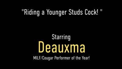 Big Boobed Cougar Deauxma Milks a Dick Full of Cum - hotmovs.com