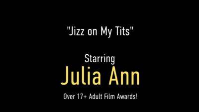 Dirty Talking Mommy Julia Ann Takes a Load on her Big Boobs - hotmovs.com