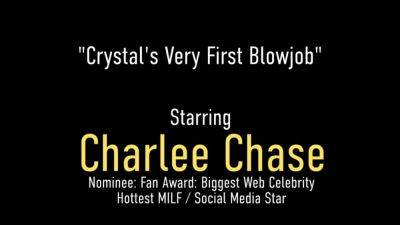 Big Titty Charlee Chase and Crystal Orchid Give a Double BJ - hotmovs.com