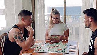 Jason Carrera - 2 big cocks fucked me to pay my debts in Monopoly - ah-me.com