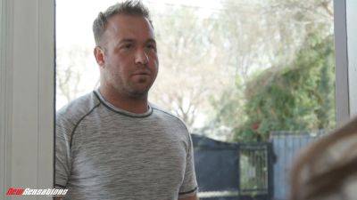 Kylie Rocket in a schoolgirl cosplay fucks her step-brother's best friend - a rough, big-dicked stud - sexu.com