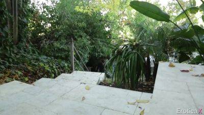 Lovemaking Fun In Garden - Aspen Reign - hotmovs.com