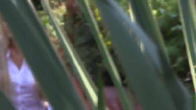 Blonde chick Masturbating With Two Vibrators - hotmovs.com