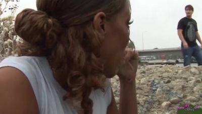 Instead Of Going On A Walk With His Girlfriend He Has Anal With The Ebony - upornia.com