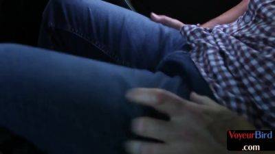 21yo outdoor voyeur GF teases her wanking BF till cumshot - txxx.com - Britain