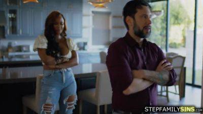 Big tits ebony teasing then deepthroating stepbro in law - hotmovs.com