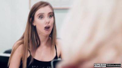 My stepmoms fired unless her lesbian boss can lick my pussy - hotmovs.com