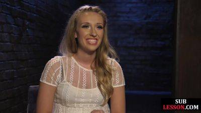 BDSM sub babe whipped and Hitachi toyed in electrosex - hotmovs.com