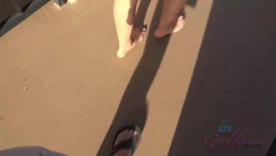 Bella Rose - Bella Rose: Bella's Nude Beach Adventure, Small-Titted Blonde's Exhibitionism - veryfreeporn.com