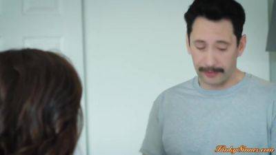 Brunette wife comforting husband ends up having sex - hotmovs.com