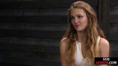 BDSM submissive babe slapped and hard fucked by master cock - hotmovs.com