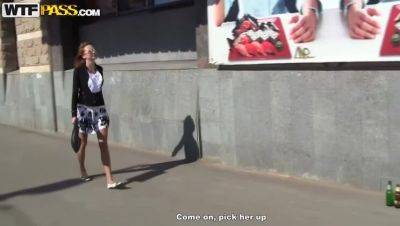 Outdoor Threesome: Norma, Sergei, and Edik with Sexy Stockings & Piercings - veryfreeporn.com