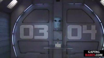 Space anal lez Ebony in latex asstoyed in 3some after rimjob - hotmovs.com