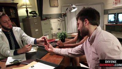 Ebony BDSM domina fucked by doctor in front cuckold BF - txxx.com