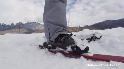 Let it Snow! Lebians Orgasm after Skiing by ClubSweethearts - hotmovs.com