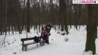 Blonde Bitch Enjoys Riding A Fat Cock In The Snow - hotmovs.com
