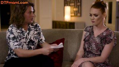 Redhead stepmommy pussybanged by stepson cock on couch - hotmovs.com