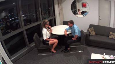 BAD BOSS GETS OBLITERATED - NINA MILANO - BIG TIT MIF LIKES IT ROUGH - hotmovs.com