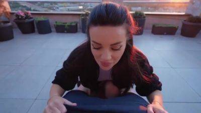 Luna Roul In Sucked A Guys Dick On A Public Terrace - upornia.com