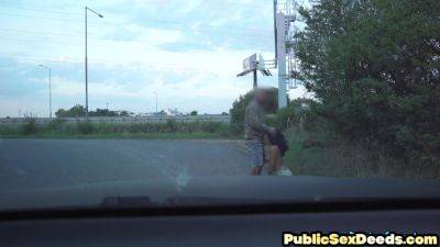 Sensational public slut drilled outdoor in doggystyle - hotmovs.com