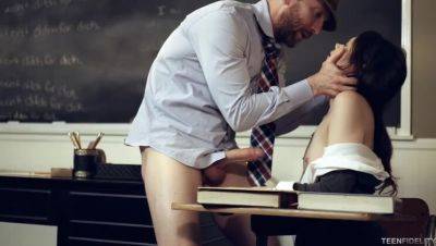 Ryan Madison - Ryan Madison & Rhaya Shyne: Detention Hall Vol. 3 - Handjob, Brunette, Stockings - porntry.com