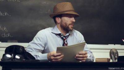 Ryan Madison - Ryan Madison & Rhaya Shyne: Detention Hall Vol. 3 - Handjob, Brunette, Stockings - porntry.com