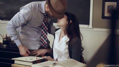 Ryan Madison - Ryan Madison & Rhaya Shyne: Detention Hall Vol. 3 - Handjob, Brunette, Stockings - porntry.com