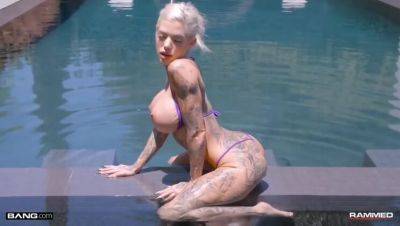 Chantal Danielle - Blonde Fitness Model Chantal Danielle's Hairy Pussy Fucked by a Big Cock - porntry.com