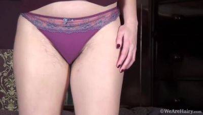 Sharlyn's Big Tits & Hairy Bush: Undressing & Masturbating - xxxfiles.com