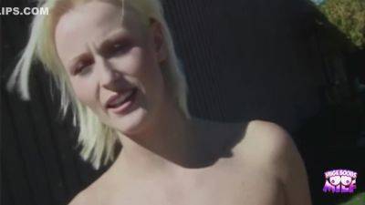 A Skinny Blonde Bitch Says She Cant Love Her Man But She Can Bang Him - hclips.com