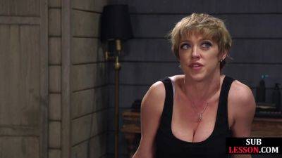 Hard 3some loving BDSM mature whipped and fucked by masters - hotmovs.com