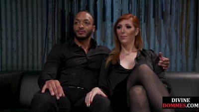 Redhead BDSM domina pegs Black sub in CFNM strapon lesson - hotmovs.com
