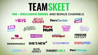 Damon Dice - Damon Dice's skinny blonde babe Kallie gets a wild tit play from her hot babysitter - sexu.com - Usa