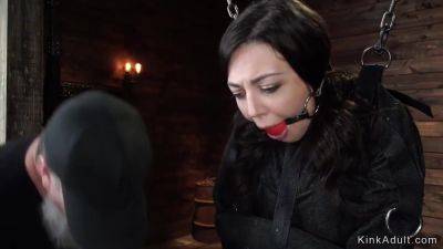 Gagged Sub In Strait Jacket In Dungeon - hclips.com