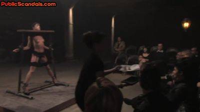 Public BDSM slut throat and pussyfucked for perv voyeurs - hotmovs.com