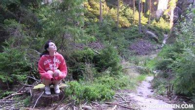 Ester masturbating in Bohemian National Park - porntry.com