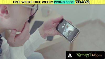 MOMMY'S BOY - Busty MILF In Sexy Lingerie Caught A Pervert Spying On Her! She Teaches Him A Lesson - hotmovs.com