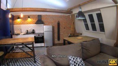 HUNT4K. Sex shark pleases unsatisfied wife thus giving lesson to spouse - hotmovs.com - Russia