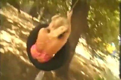 Dude Plows Cute Brunette With Perky Tits In Yard - upornia.com - Usa