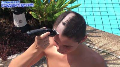 Lisa Fox - Romantic Bald Shaving Head Compilation With - hotmovs.com