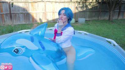Amy Smokes On Inflatable Dolphin - videomanysex.com