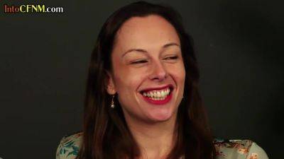 CFNM perv MILFs tugging cock in 3 way before letting him cum - hotmovs.com - Britain